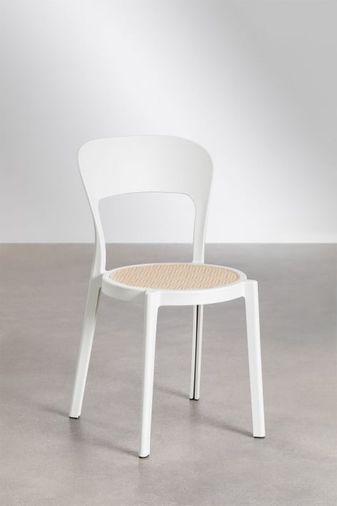 Set van 4 Odilia stapelbare eetkamerstoelen