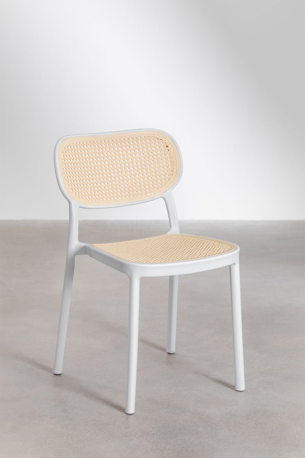 Set van 4 Omara stapelbare eetkamerstoelen , galerij beeld 2