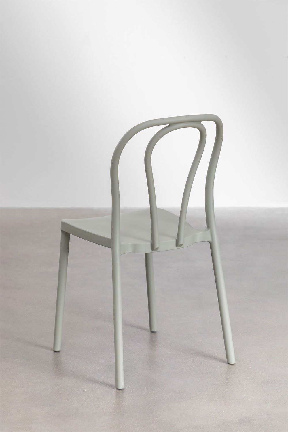 Stapelbare set van 4 eetkamerstoelen van polypropyleen Mizzi, galerij beeld 4