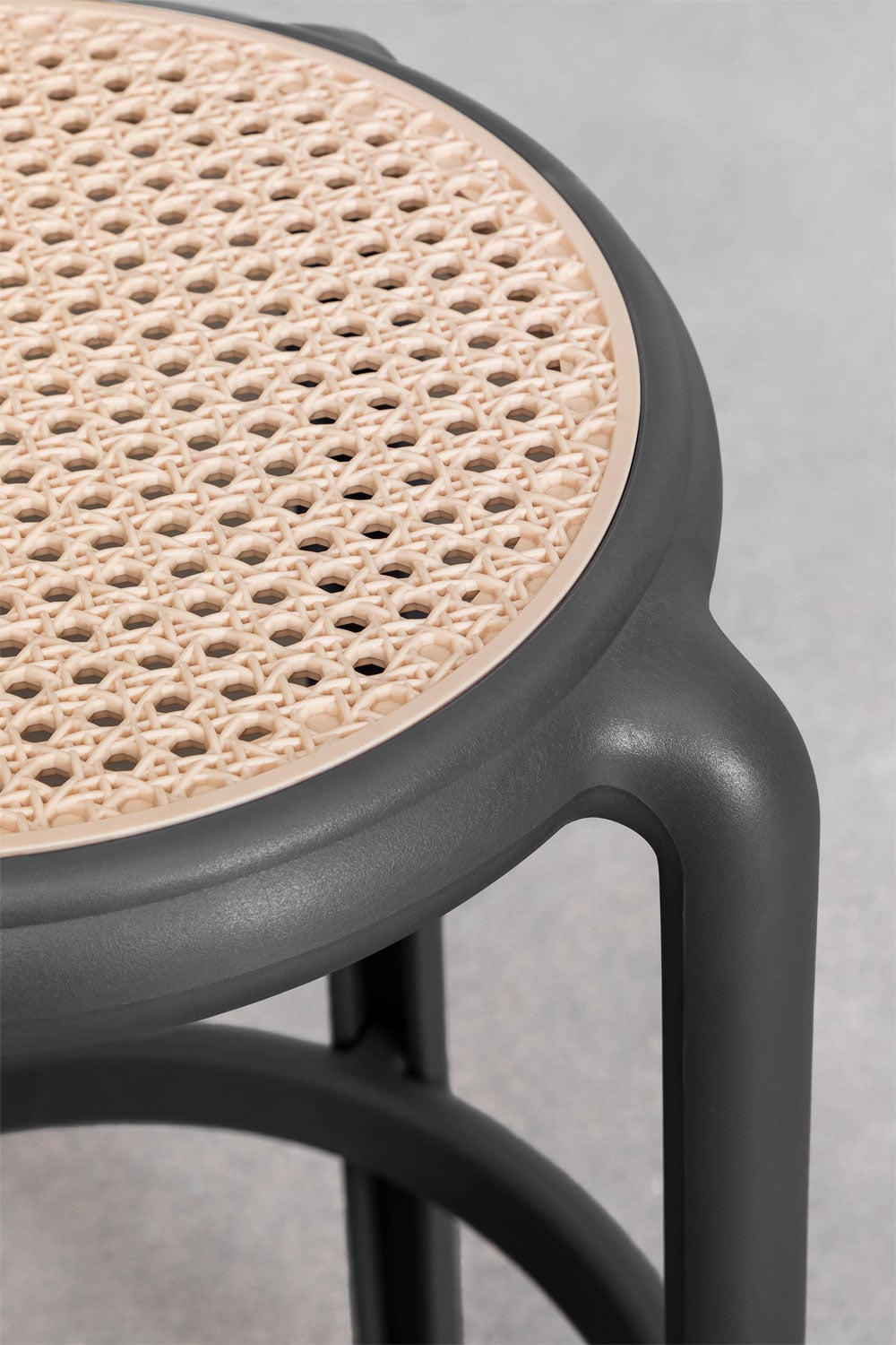 Cesano stapelbare tuinstoel in wit aluminium en wit-grijs wicker