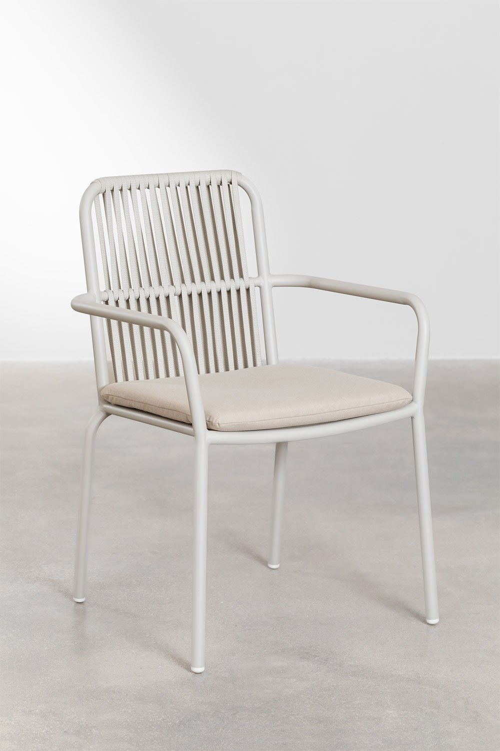 Pakket van 2 stapelbare tuinstoelen met armleuningen in Alberta aluminium, galerij beeld 2