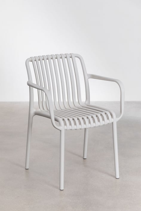 Verpakking van 2 Wendell polypropyleen tuinstoelen met armleuningen