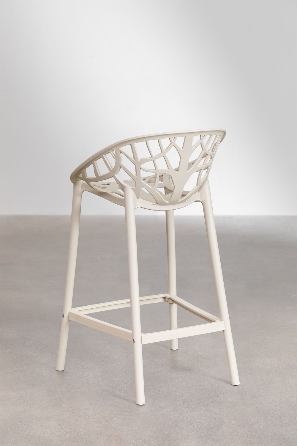 Hoge tuinkruk 65 cm van tapioca beige polypropyleen Ores, galerij beeld 5