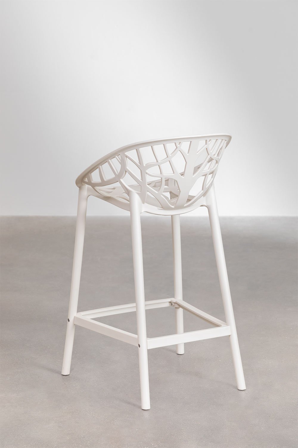 Set van 2 hoge tuinkrukken 65 cm van gardenia wit polypropyleen Ores, galerij beeld 4