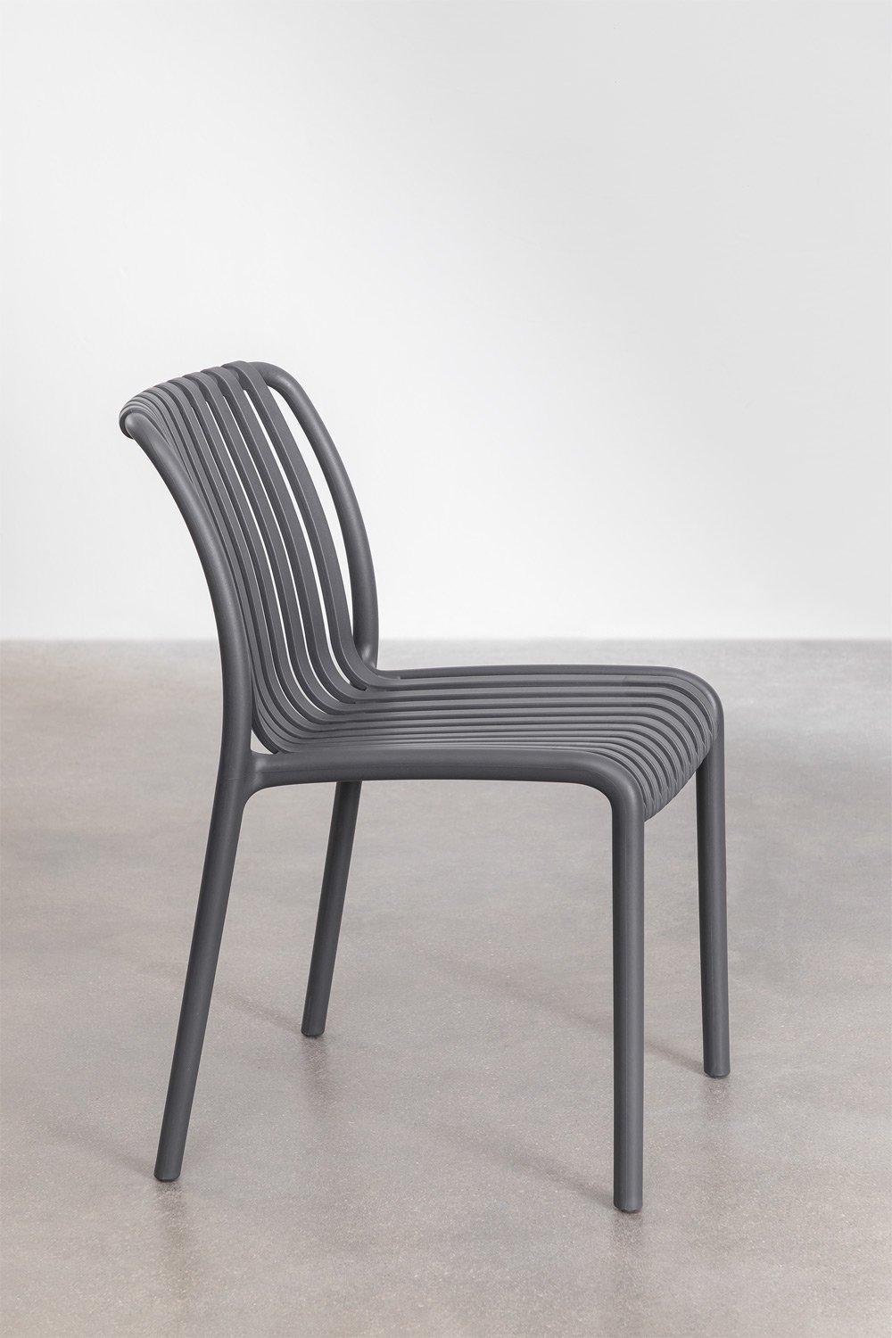 Set van 4 stapelbare eetkamerstoelen van Wendell polypropyleen  , galerij beeld 2