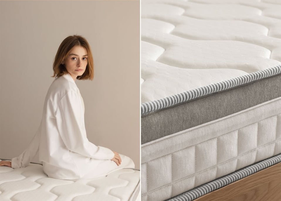 Visco-elastisch matras 90x190 cm Janice