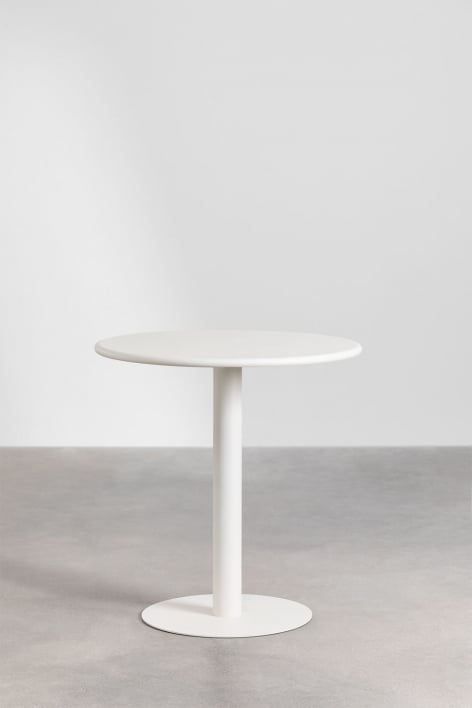 Eettafel Rond in Metaal (Ø70 cm) Mizzi - Grijs – Grafiet