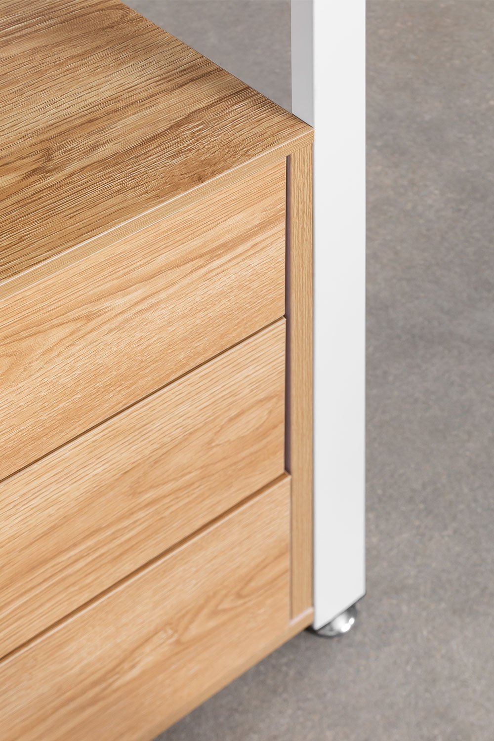 Open modulaire kast van 2 delen met kledingstang, stalen lades en MDF Ariaster, galerij beeld 4