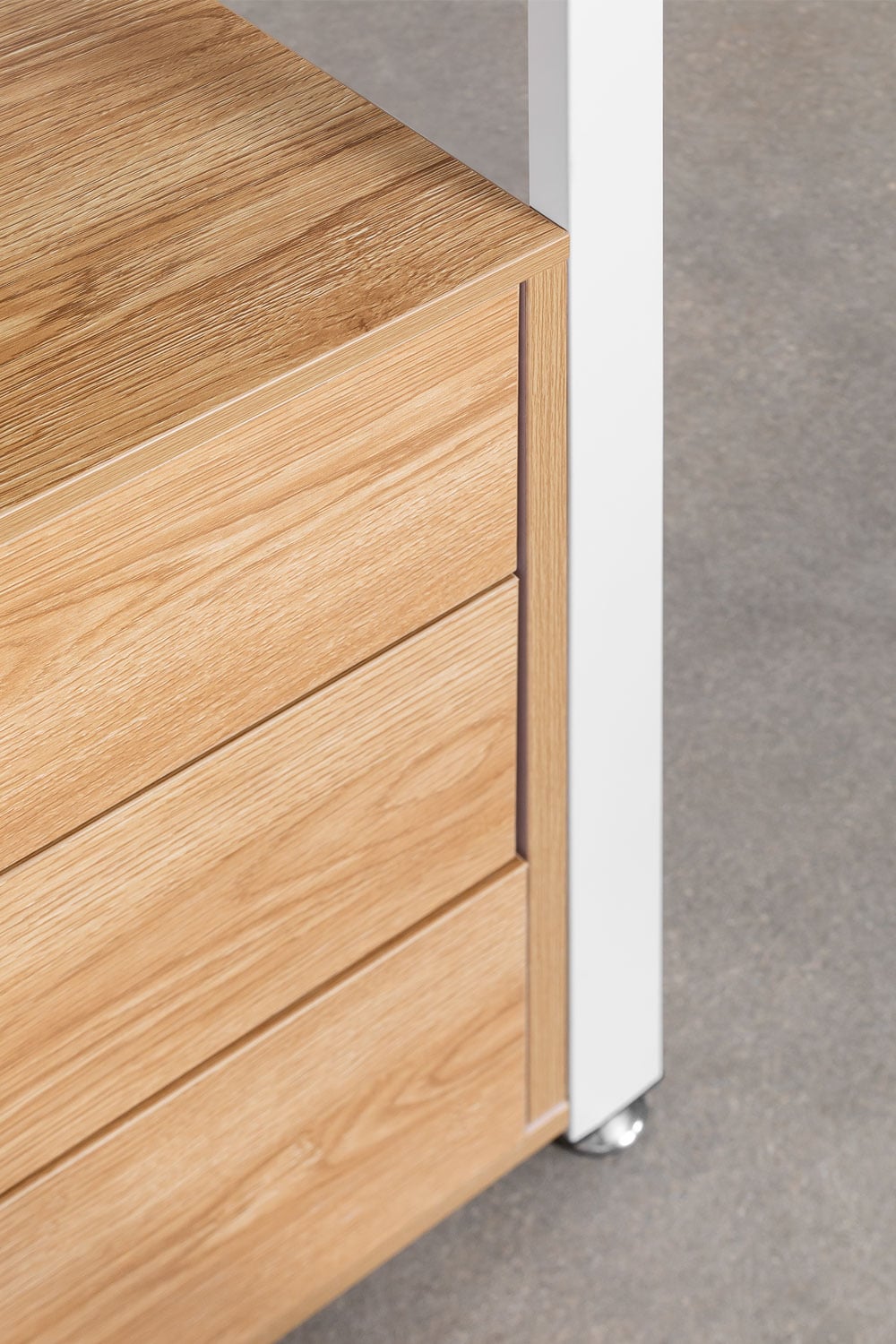 Open modulaire kast van 3 delen met lades van staal en MDF Ariaster, galerij beeld 4