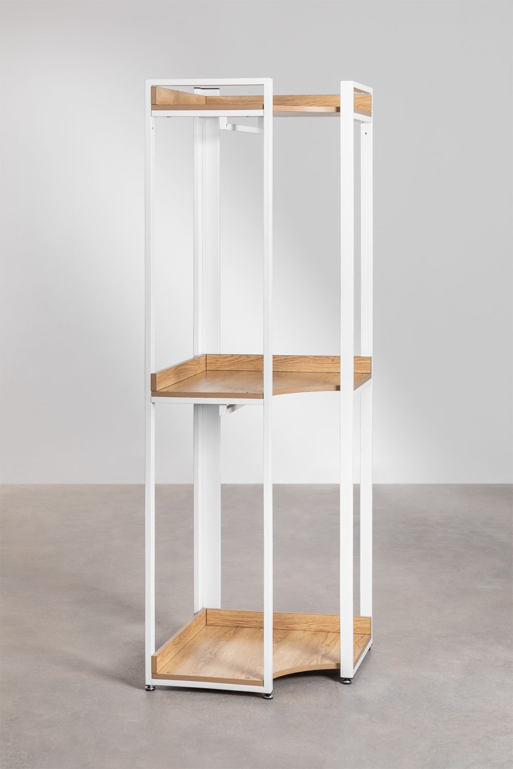 Open modulaire hoekkast van 5 delen in staal en MDF Ariaster, galerij beeld 9