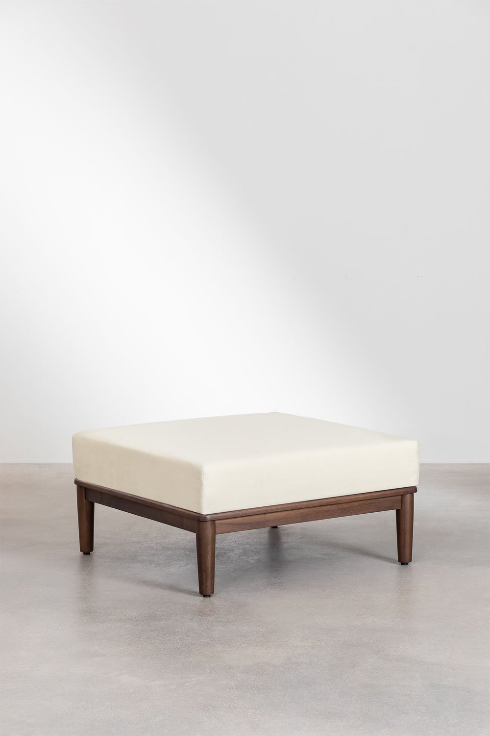 Tuinset met modulaire hoekbank van 3 delen, salontafel en poef in acacia Giulia, galerij beeld 10