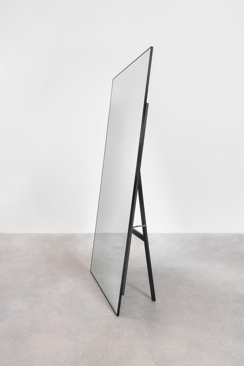 SONGMICS Grote spiegel, 150 x 40 cm, gebogen staande spiegel, aluminium