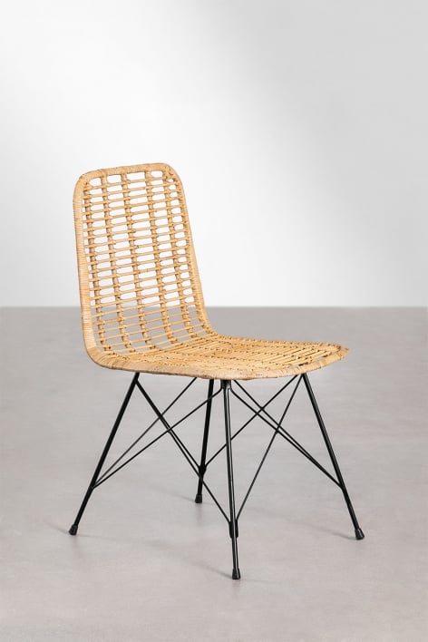 Set van 2 rotan eetkamerstoelen Likany