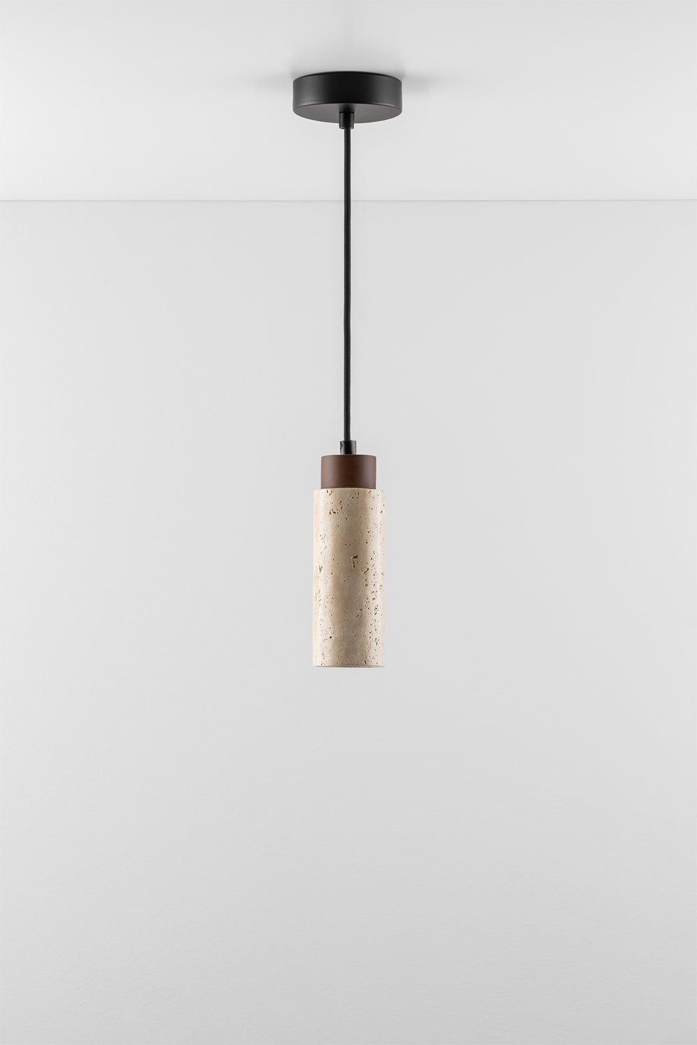 Davise plafondlamp Ø6,5 cm in travertijn, galerij beeld 3