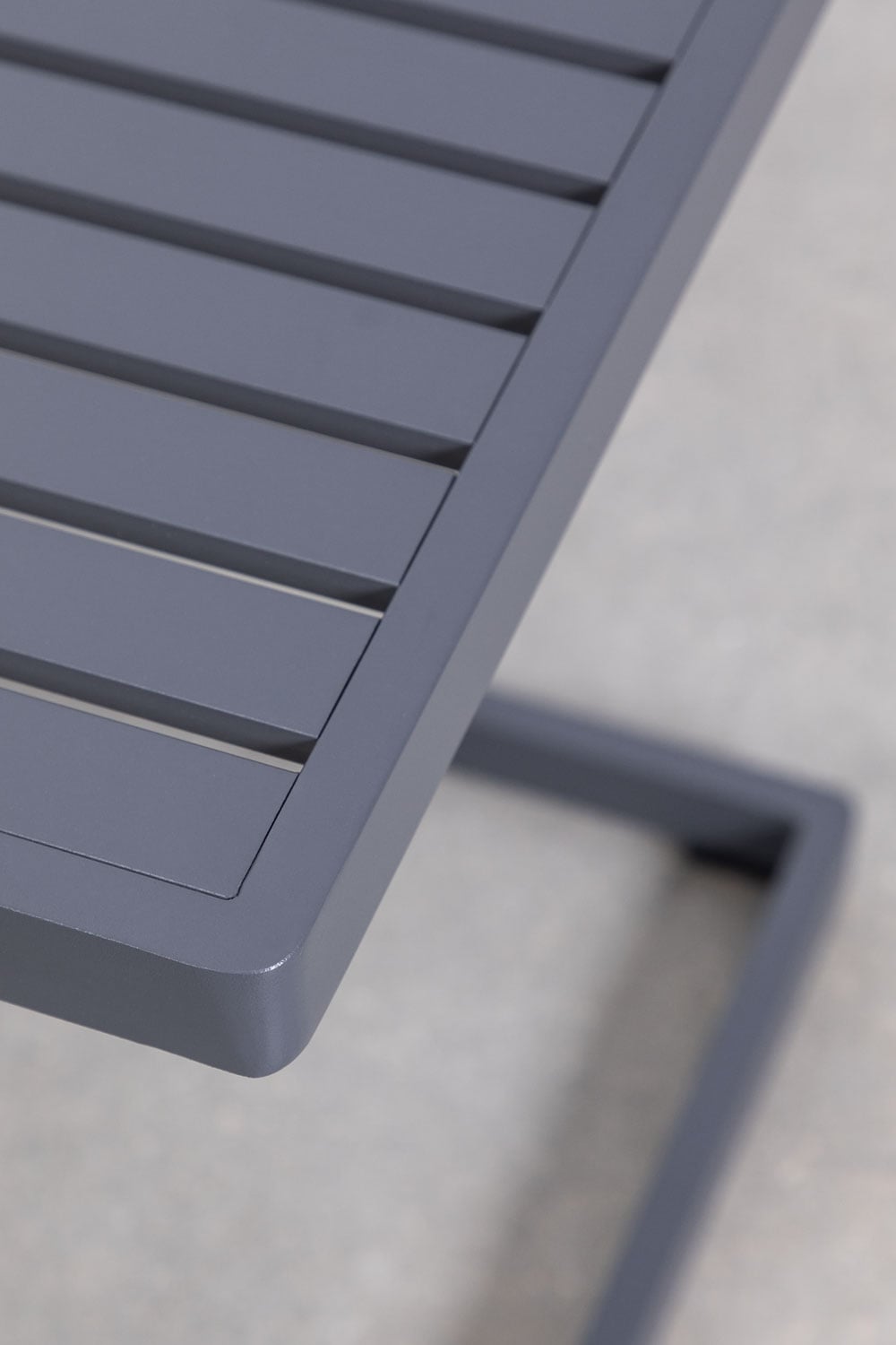 Vierkante bijzettafel voor tuin 40x40 cm in aluminium Dulem, galerij beeld 4