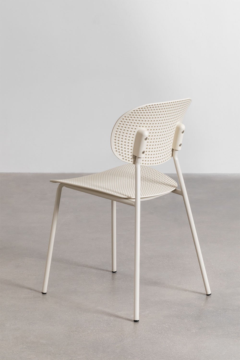 Set van 4 Tupah tuinstoelen van ijzer en polypropyleen, galerij beeld 5