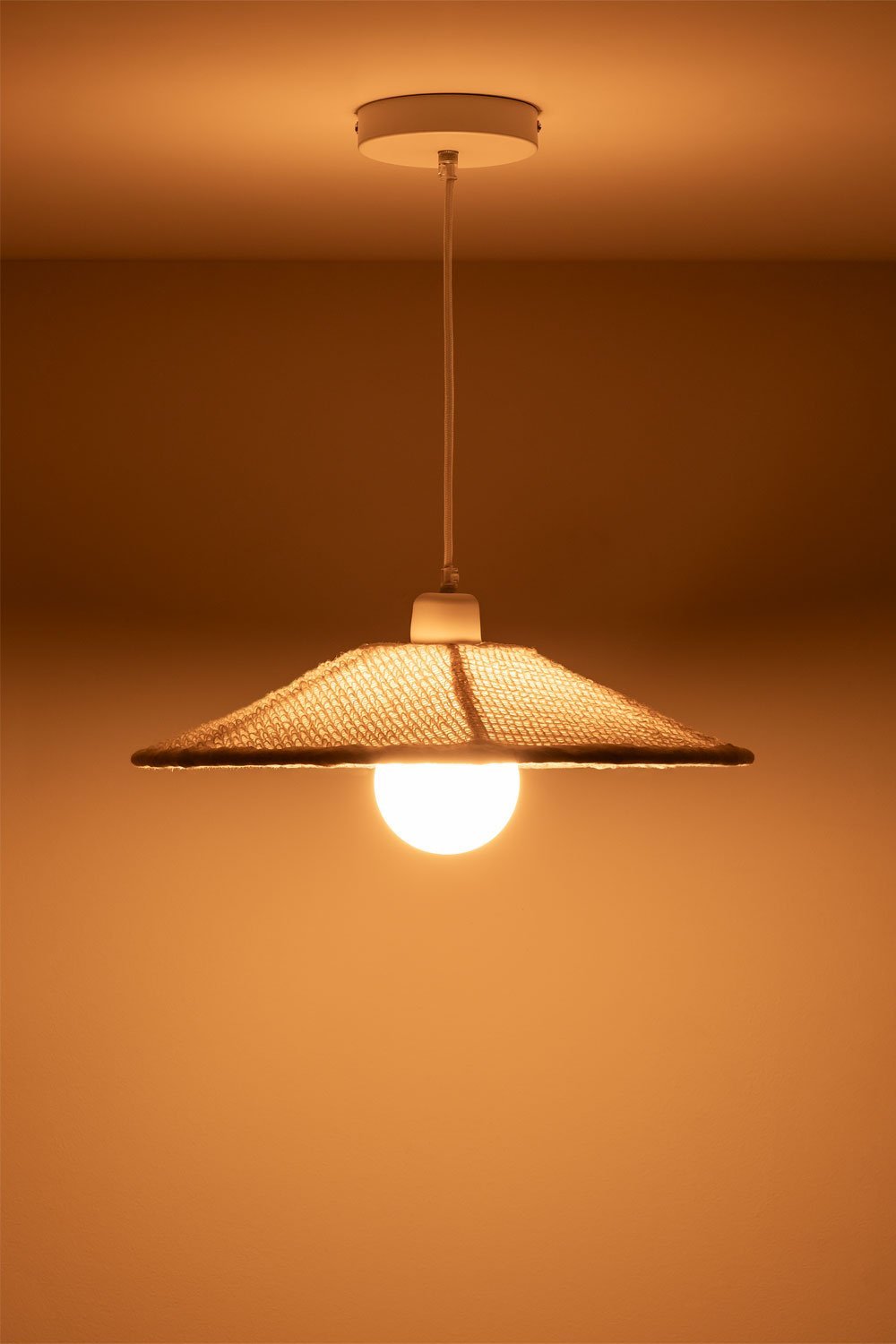 Massina linnen plafondlamp, galerij beeld 2