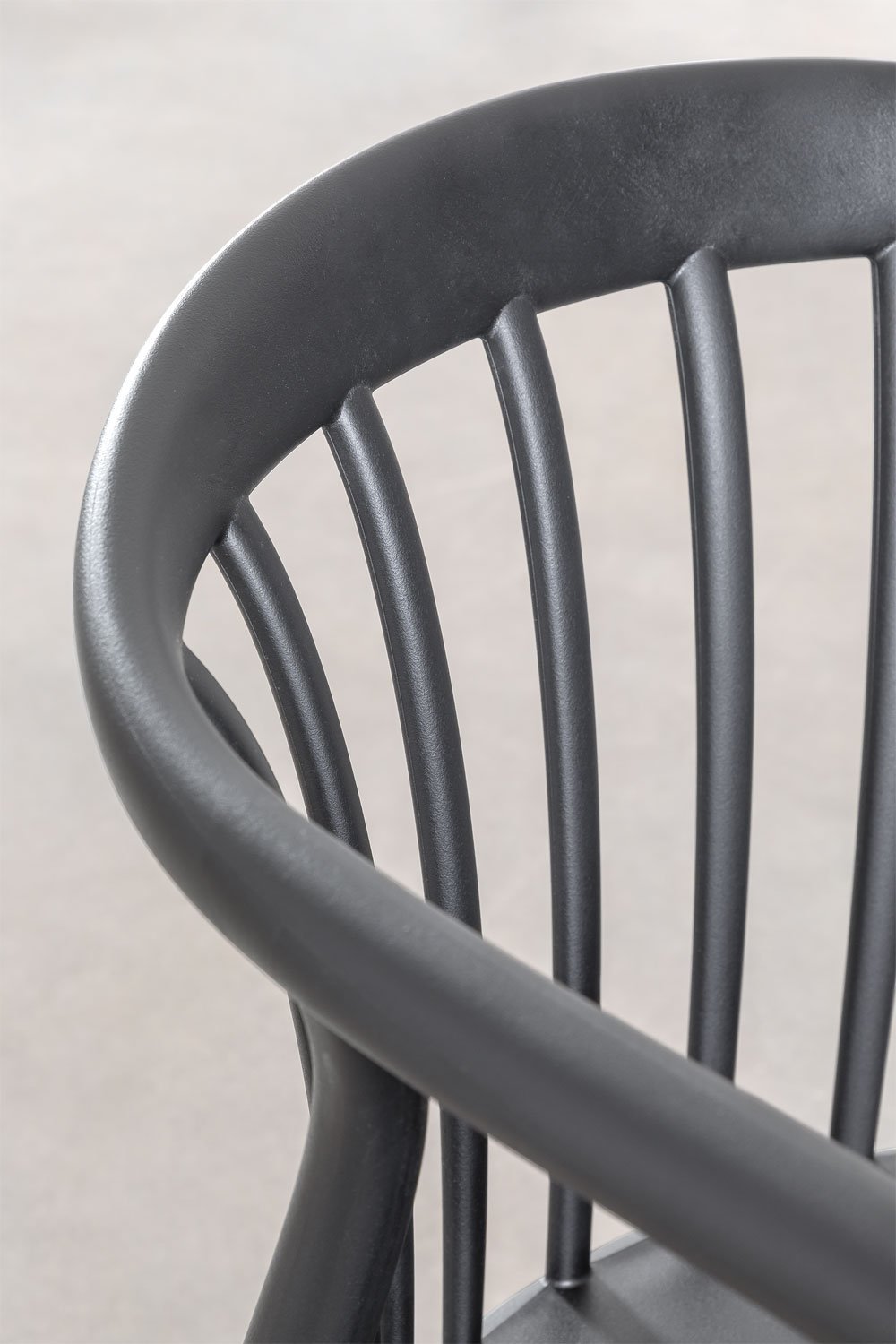 Set van 4 stapelbare eetkamerstoelen met armleuningen in polypropyleen Ivor, galerij beeld 5