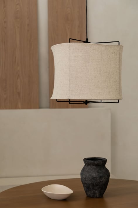 Linnen plafondlamp Alfie