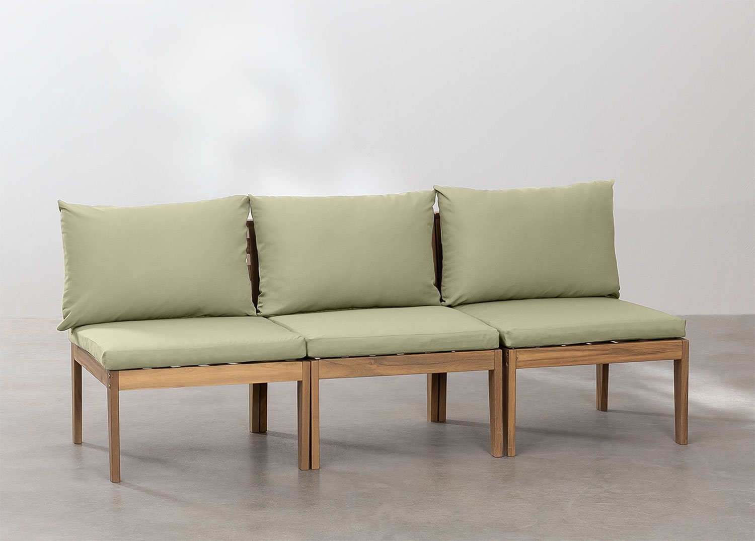 3-delige modulaire tuinbank in Filips acaciahout            , galerij beeld 2