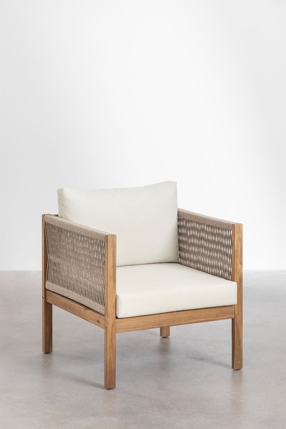 Branson fauteuil van acaciahout, galerij beeld 1