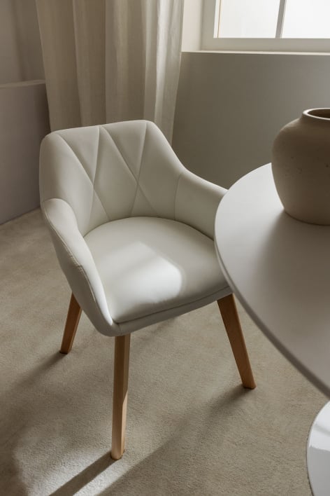 Set van 2 Marh gestoffeerde eetkamerstoelen