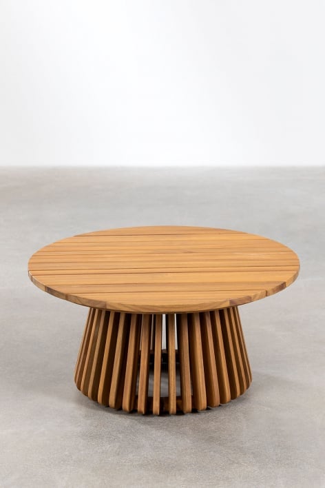 Ronde salontafel van acaciahout (Ø80 cm) Mura