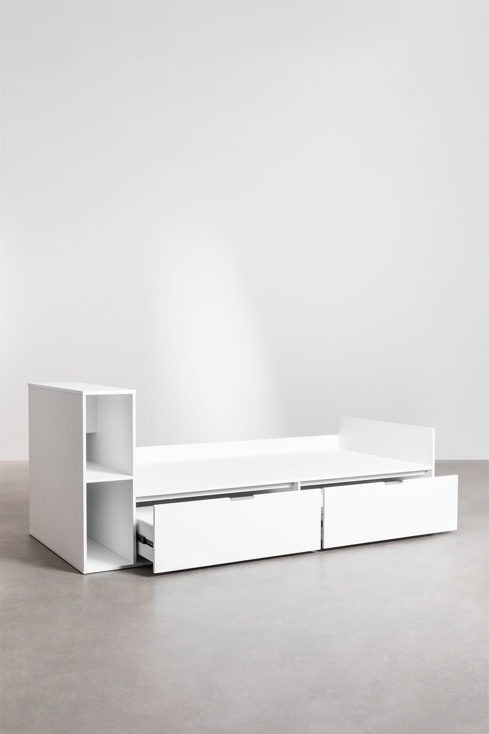 Bed voor matras 90x190 cm met 2 lades in MDF Janete Kids, galerij beeld 3