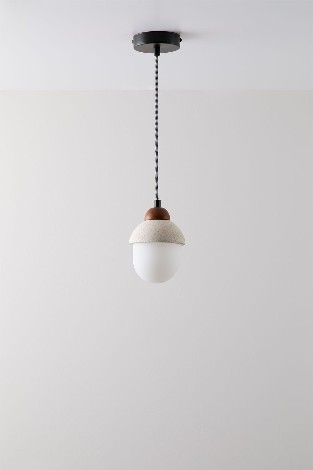 Dotsie Cement-plafondlamp, galerij beeld 1