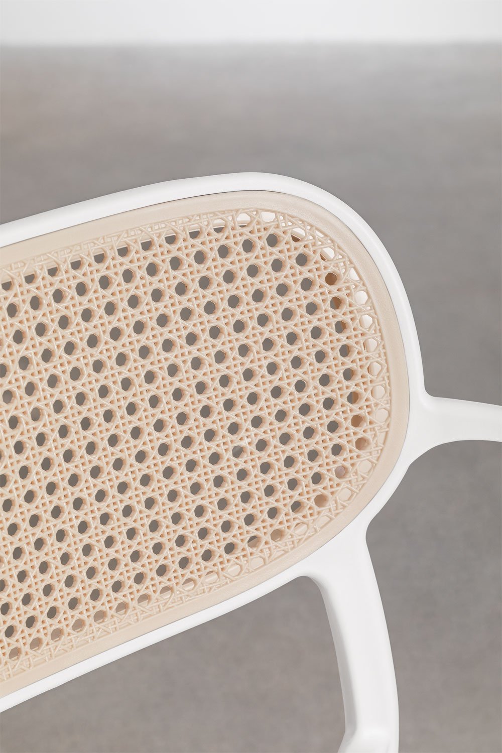 Arnadine rechthoekige tafelset (180x100 cm) en 6 stapelbare eetkamerstoelen met Omara armleuningen, galerij beeld 8