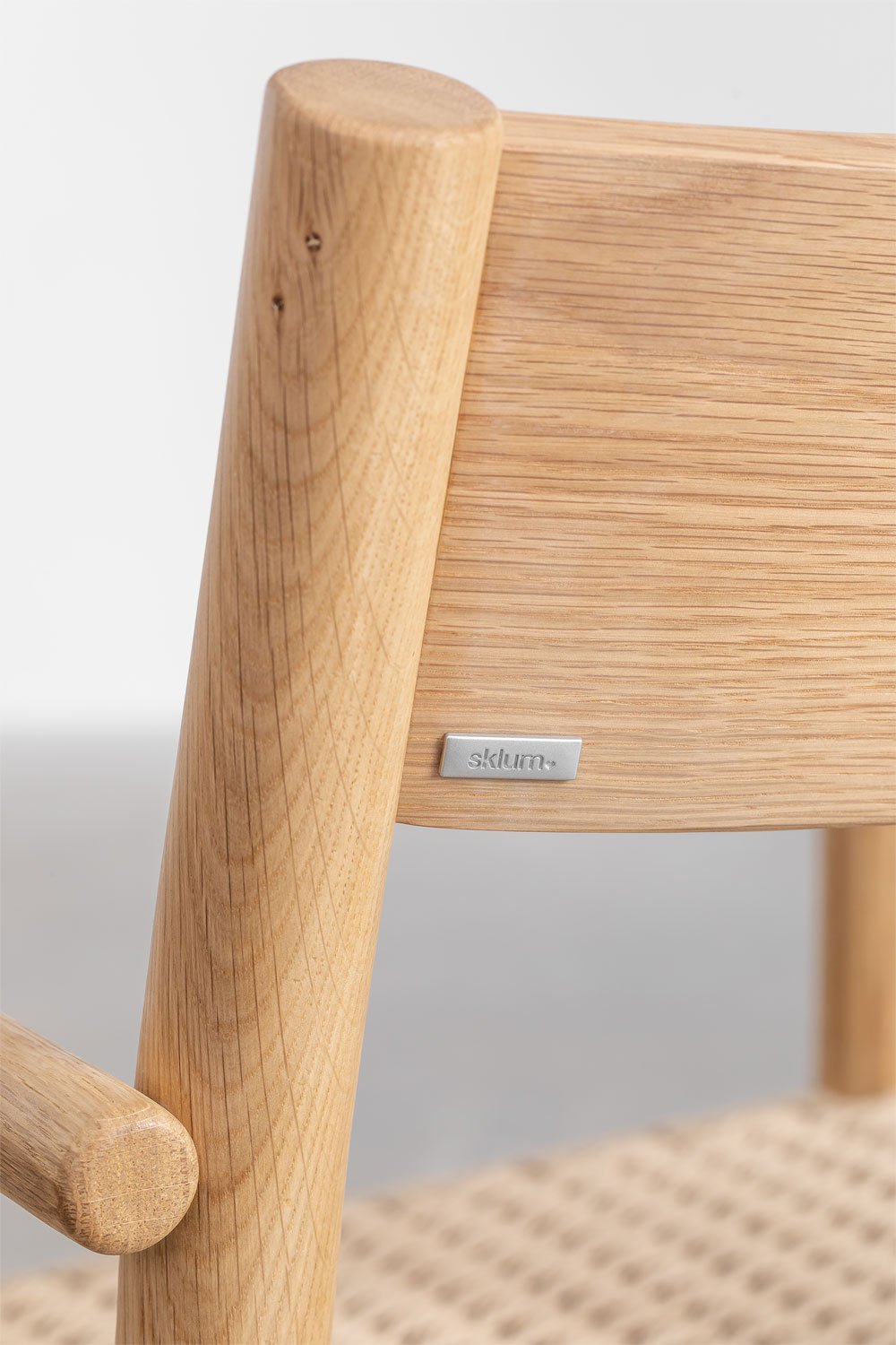 Set van 4 tuinstoelen van eikenhout en gevlochten Mara-touw , galerij beeld 7