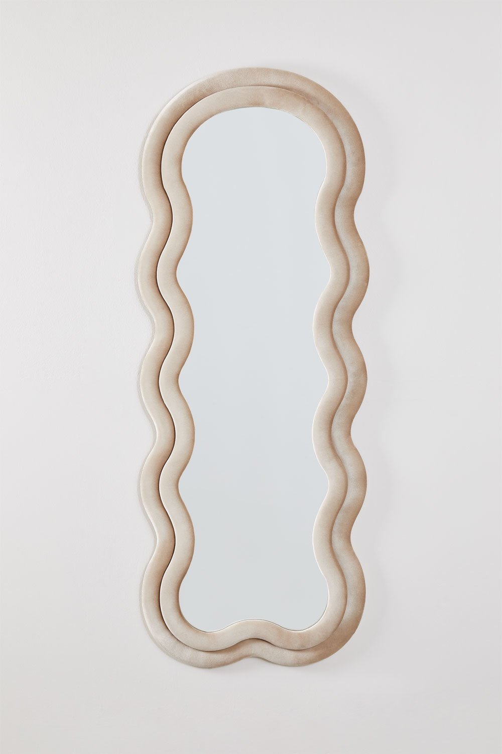Wandspiegel 60x160 cm gestoffeerd Evelyn, galerij beeld 2