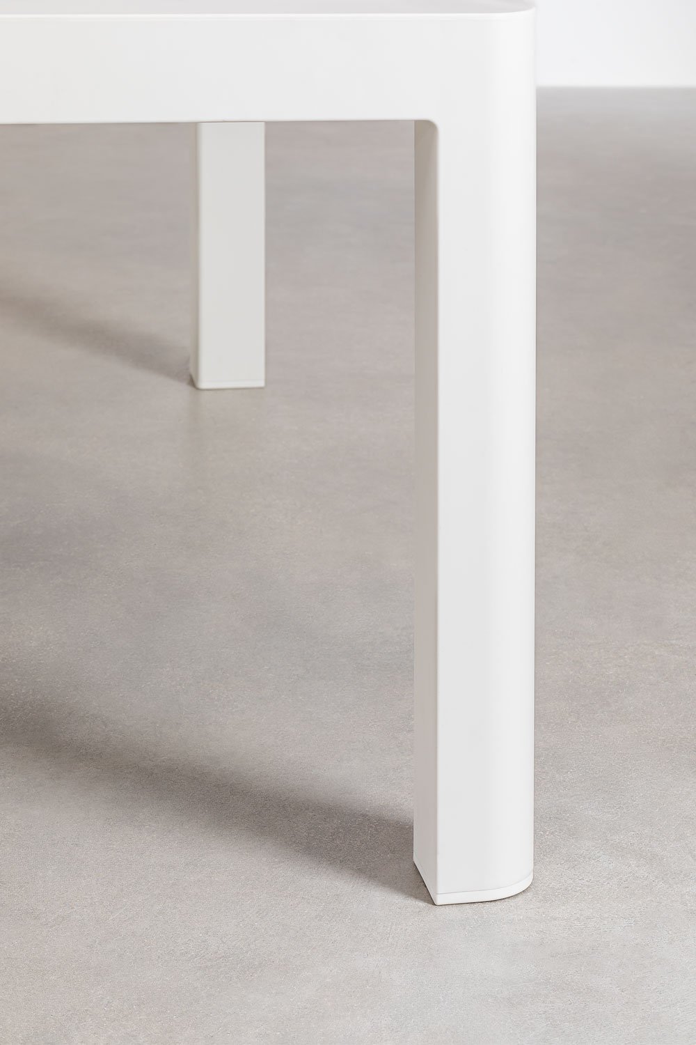 Rechthoekige 180x100 cm Arnadine tafelset en 6 stapelbare Omara tuinstoelen van polypropyleen, galerij beeld 6