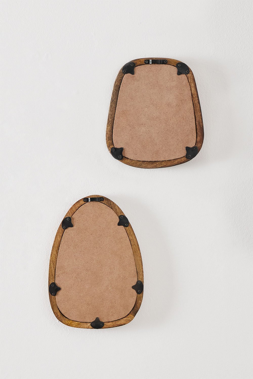 Set van 2 wandspiegels in mangohout Gabael Design, galerij beeld 5