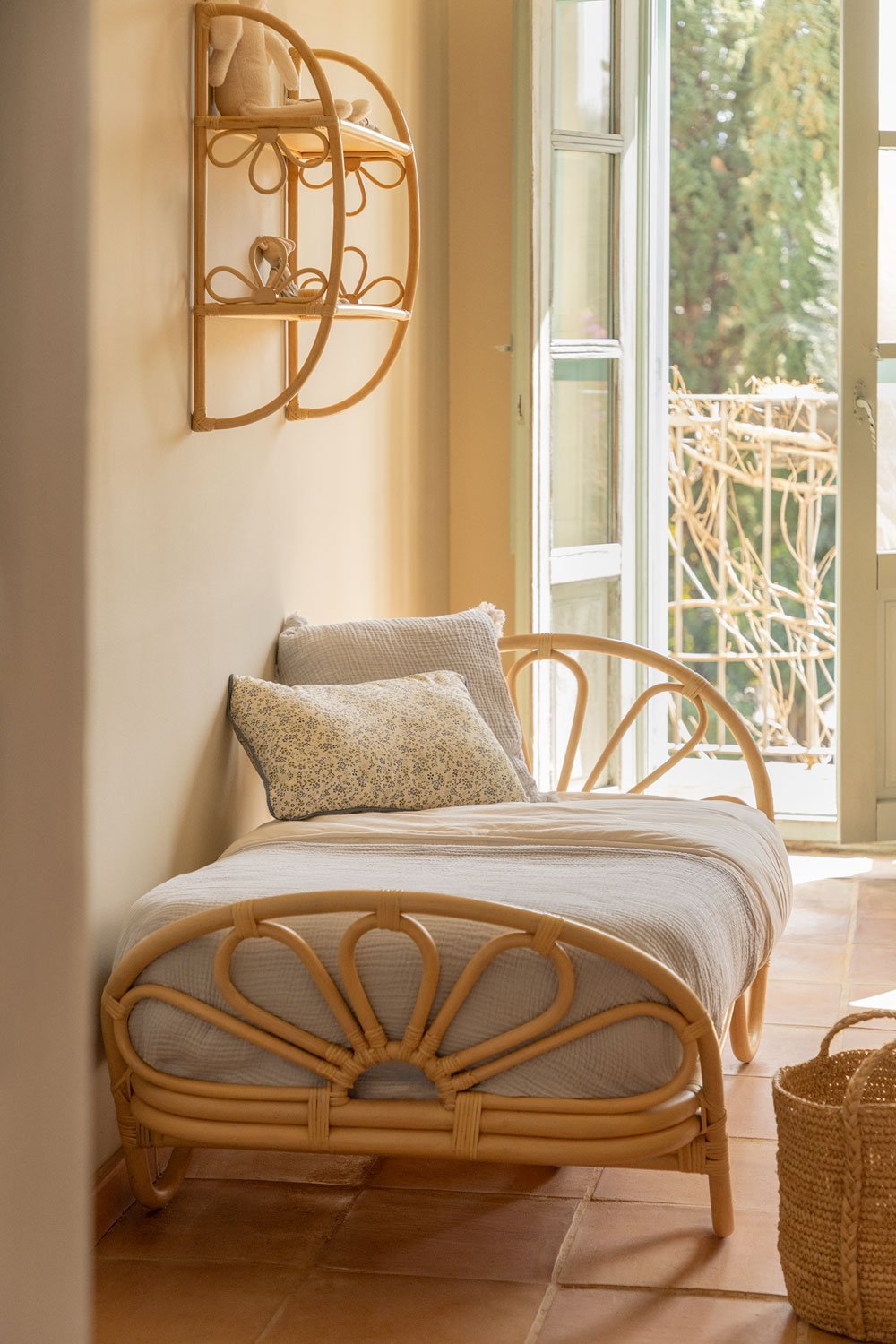 Rotan bed met Dahlia kindermatras , galerij beeld 4