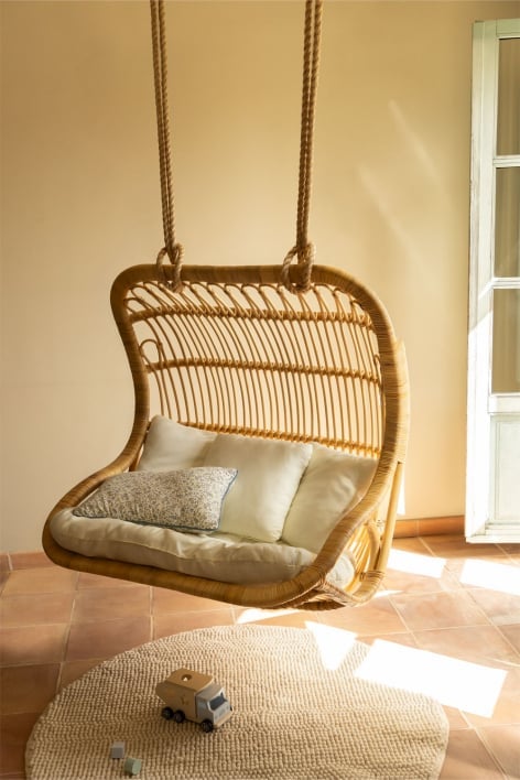 Hangende fauteuil in Taveira rotan