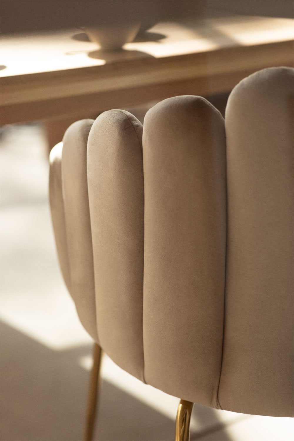 Set van 4 Markina fluwelen eetkamerstoelen , galerij beeld 2