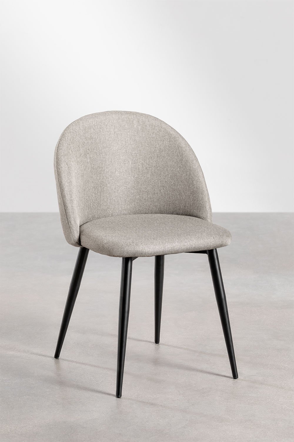 Kana gestoffeerde eetkamerstoelen van staal, set van 2, galerij beeld 3