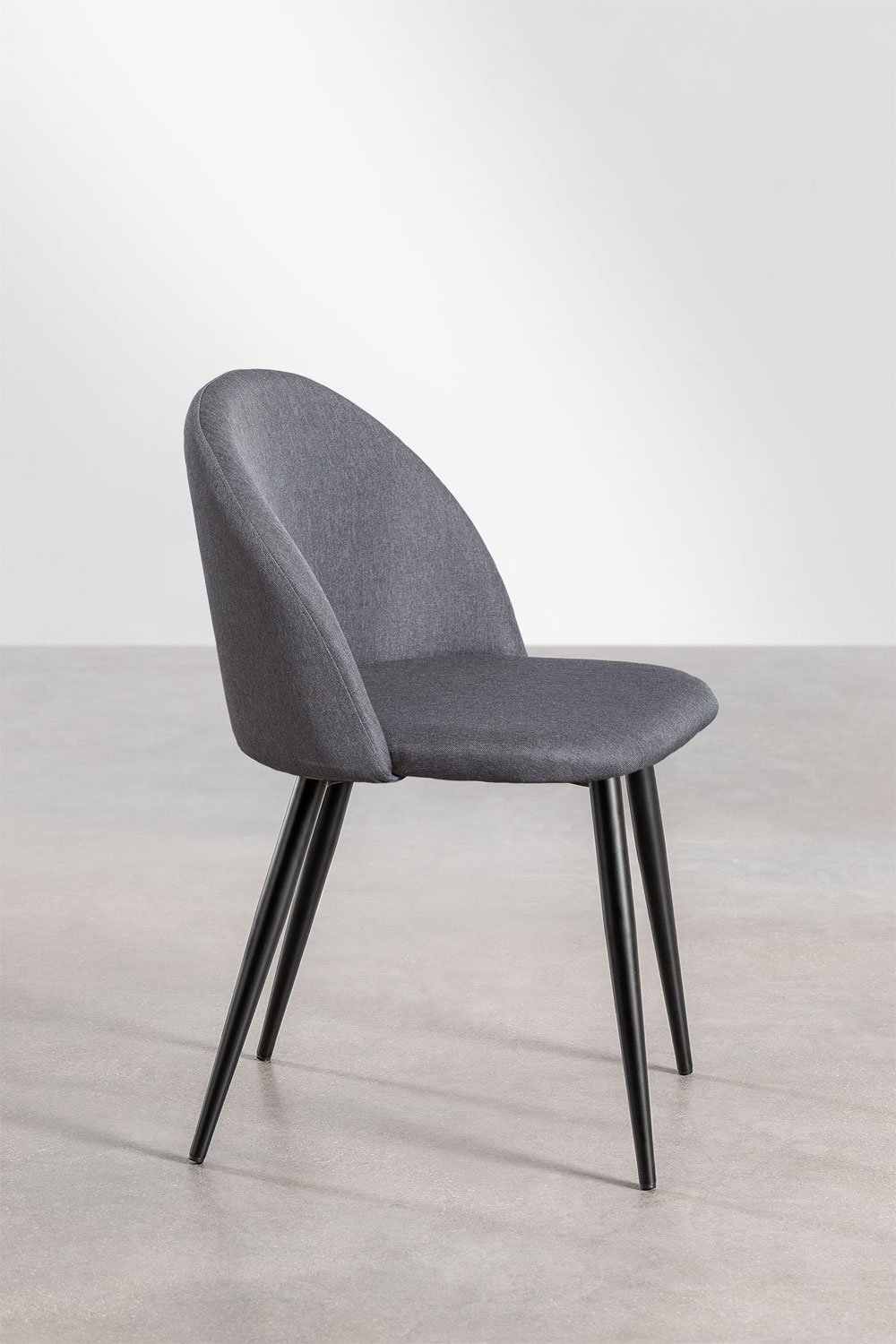 Kana gestoffeerde eetkamerstoelen en stalen frame, set van 4, galerij beeld 4