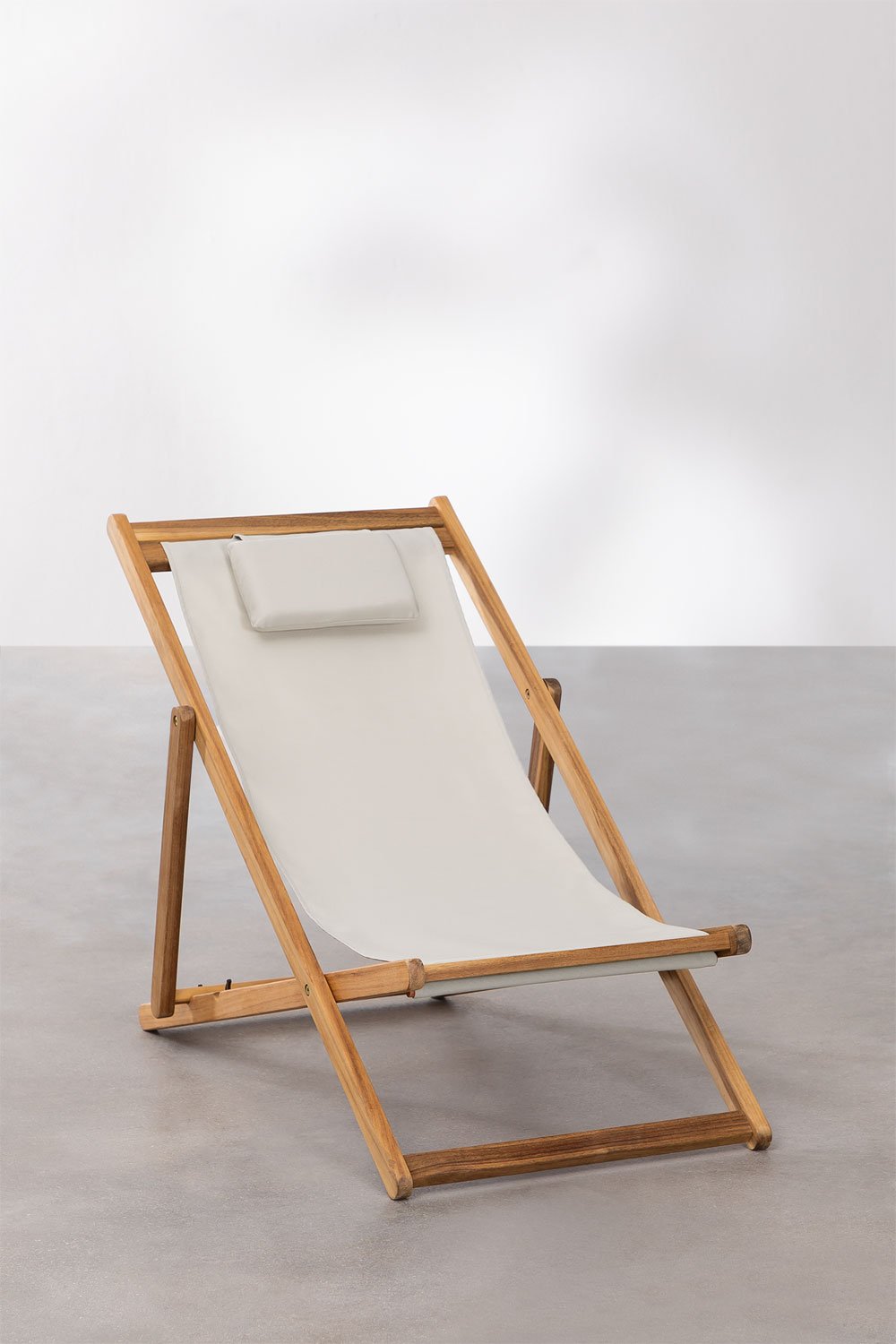 Houten inklapbare strandstoel met kussen Kards, galerij beeld 2
