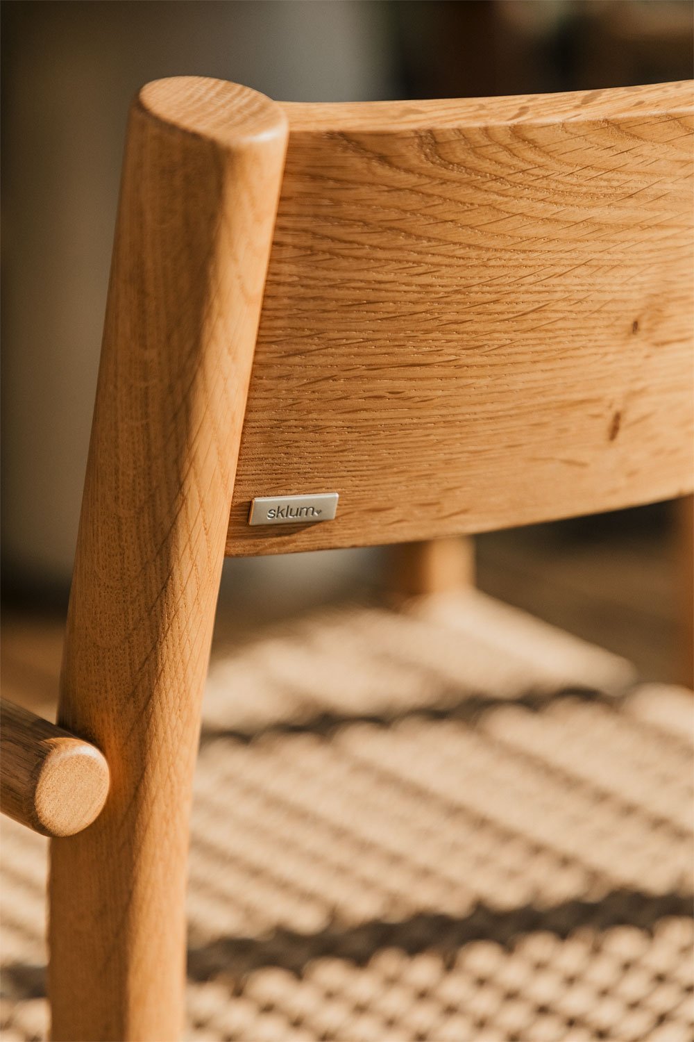 Set van 2 tuinstoelen van eikenhout en gevlochten Mara-touw , galerij beeld 2