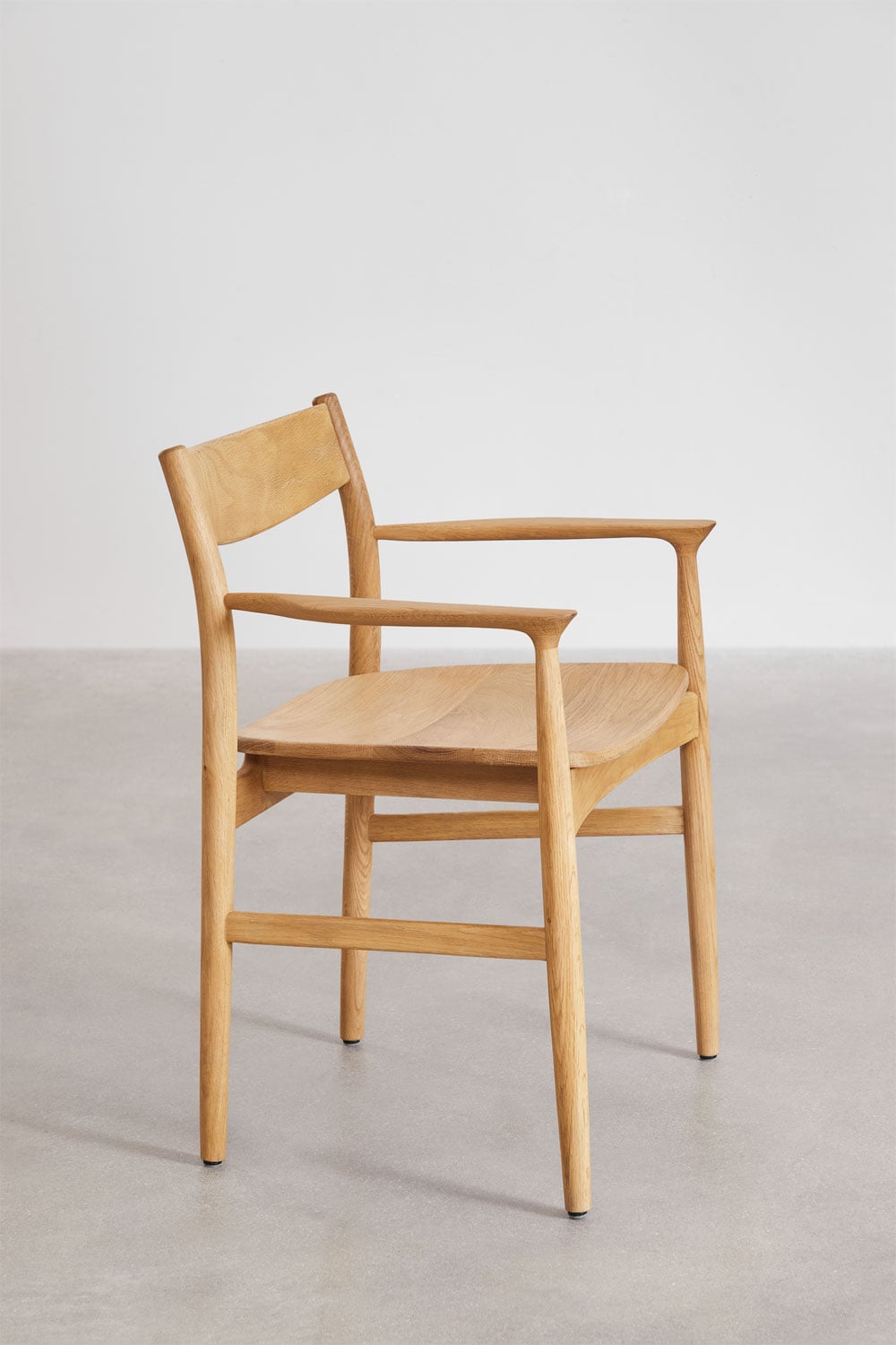 Set van 2 eetkamerstoelen in eikenhout Mireita, galerij beeld 5