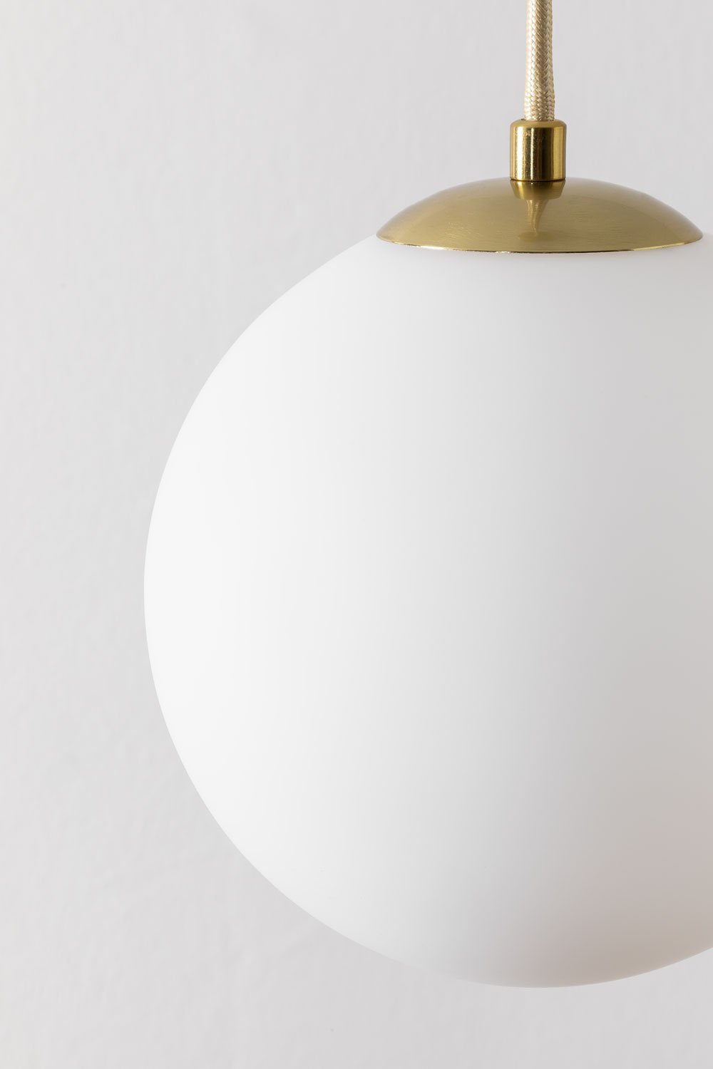 IJzeren plafondlamp met Uvol glazen bol      , galerij beeld 4