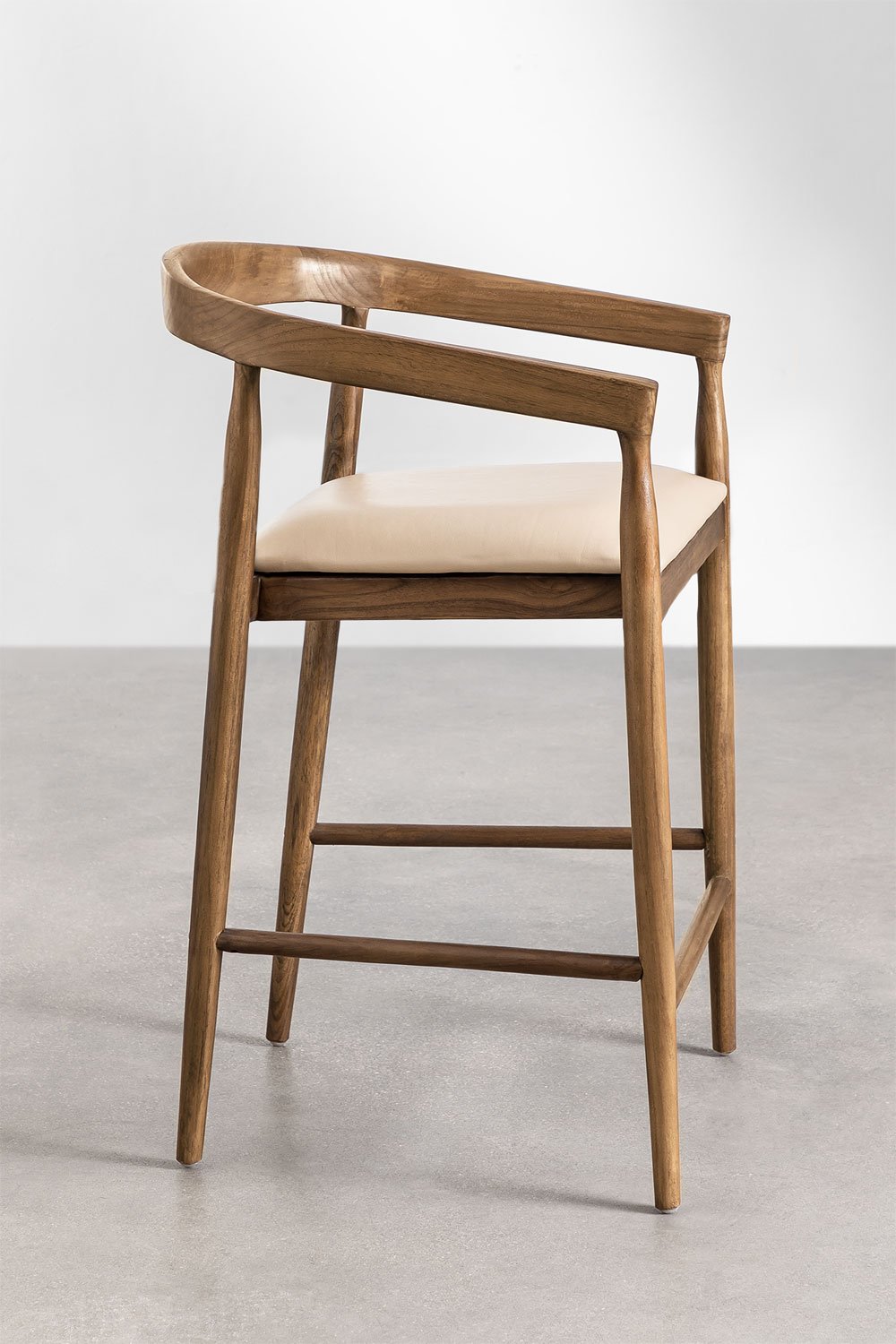 Verpakking van 2 Visby leren hoge krukken (70 cm), galerij beeld 3087453