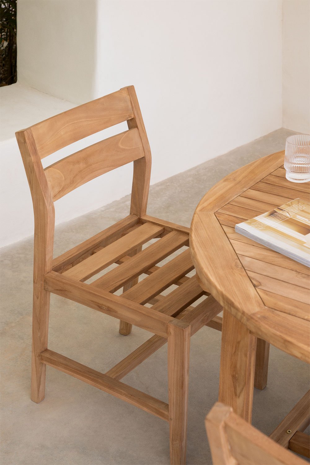 Set van 2 Yolen teakhouten tuinstoelen  , galerij beeld 1