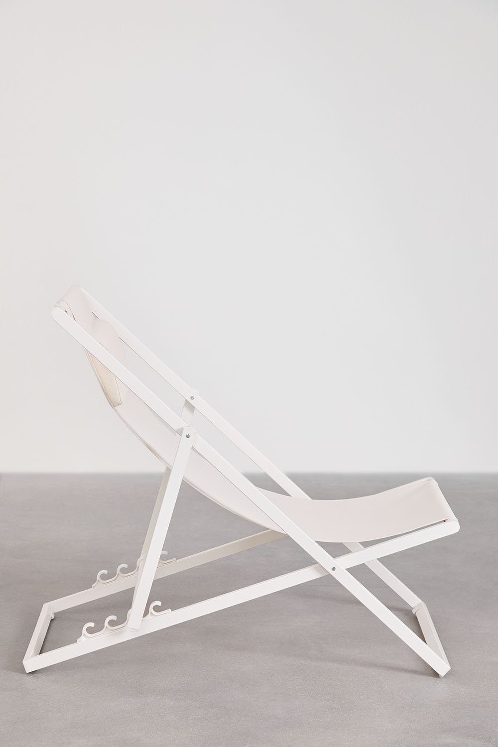 Set van 2 opvouwbare ligstoelen met kussen in staal Jensy, galerij beeld 3