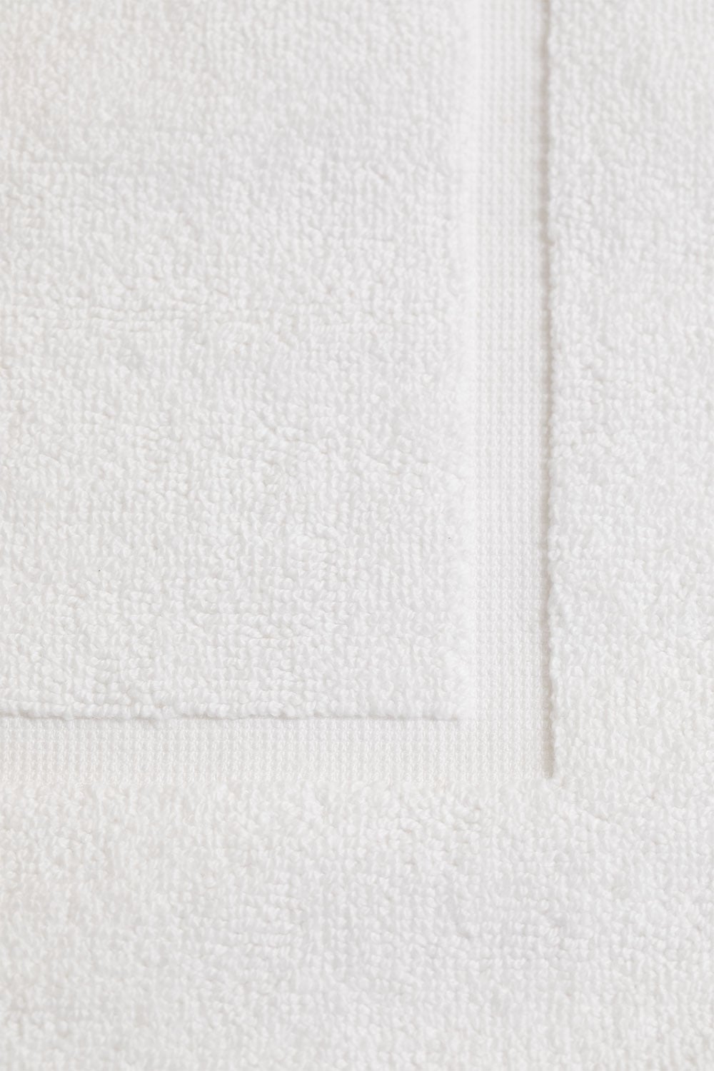 Rechthoekige badmat 55x80 cm in wit katoen Selyra, galerij beeld 3