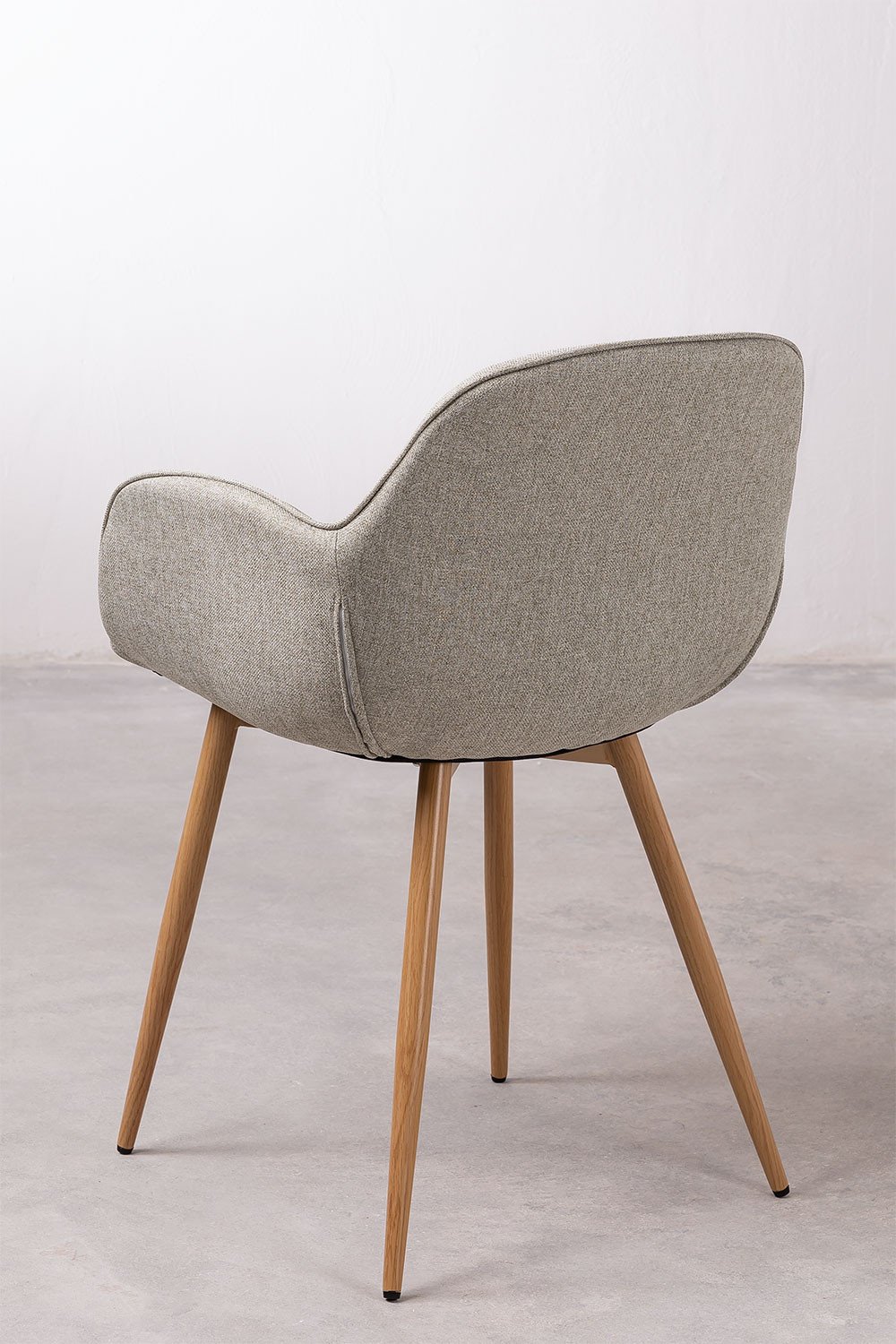 Set van 2 Fargo eetkamerstoelen gestoffeerd en van ijzer, galerij beeld 4