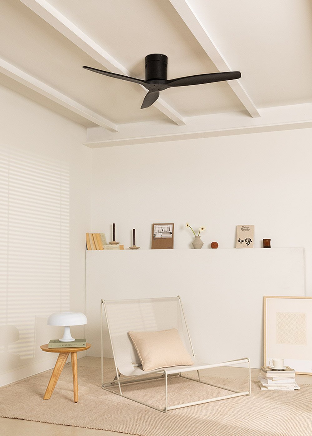 CREATE - WIND CALM - Plafondventilator 40W silent Ø132 cm 100% hout, galerij beeld 1