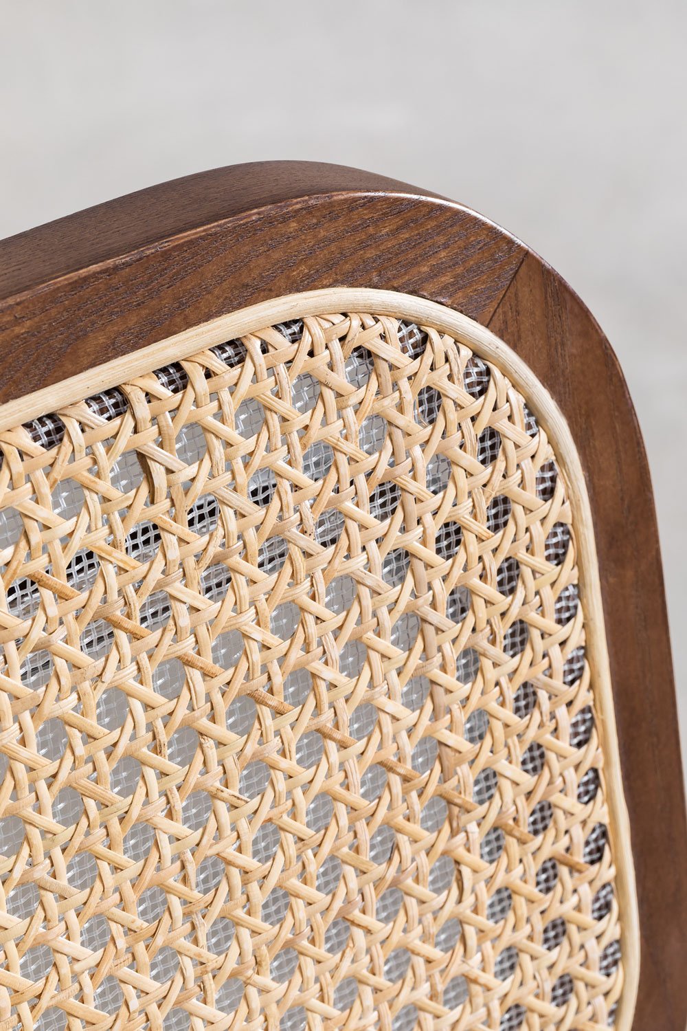 Set van 2 eetkamerstoelen met armleuningen van rattan en staal Tento, galerij beeld 5